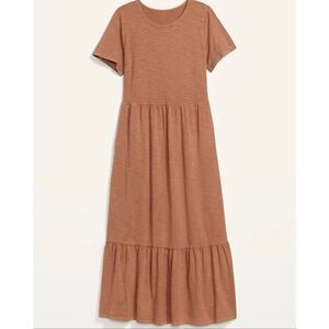 Old Navy garment dyed slub knit tiered midi dress xs